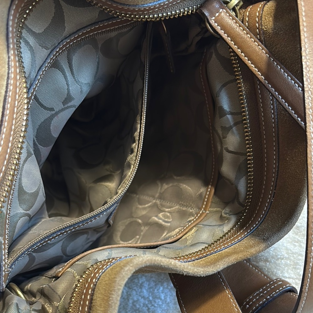 Brown Suede Shoulder Bag - Picture 3 of 3
